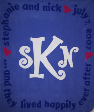 wedding fleece throw