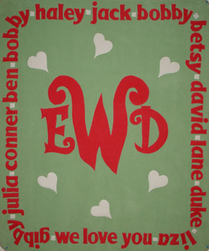 monogram fleece throw