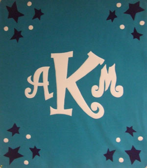 monogram II fleece throw